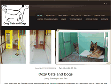 Tablet Screenshot of cozycatsanddogs.com